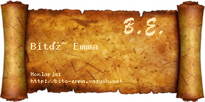 Bitó Emma névjegykártya